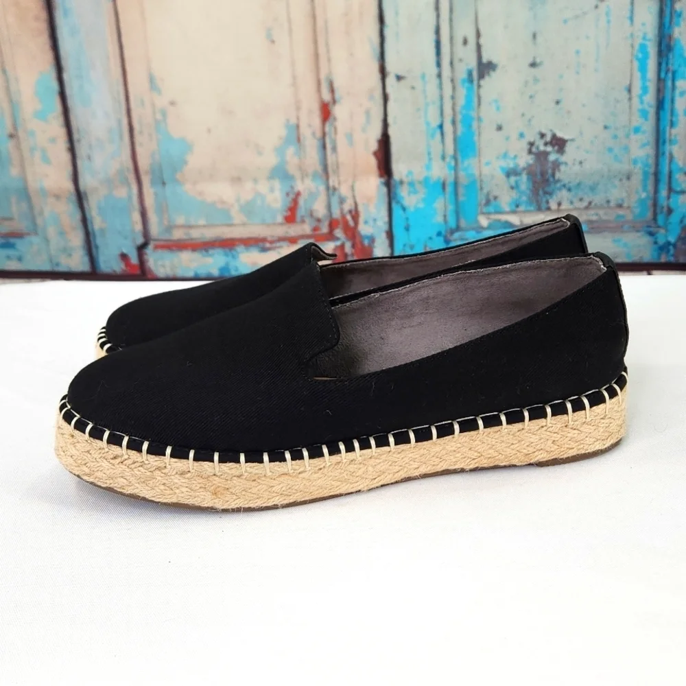 Joie Cara Espadrille Slip On Shoes‎ in Black